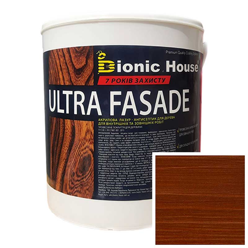 

Краска для дерева фасадная, длительного срока службы ULTRA FACADE 2,5л Орех