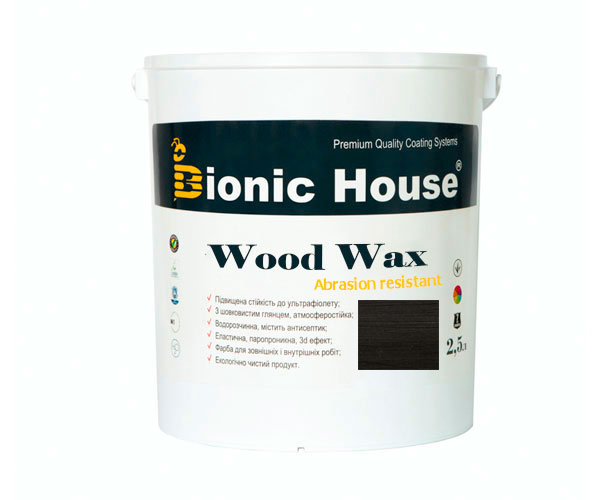 

Краска для дерева WOOD WAX Bionic-House 2,5л Черное дерево А120