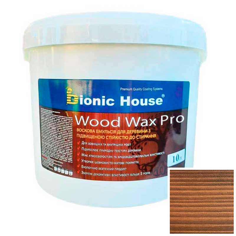 

Краска для дерева WOOD WAX PRO безцветная база Bionic-House 10л Кедр