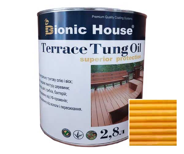 

Масло для терасс ТУНГОВОЕ Bionic-House 2,8л Сосна