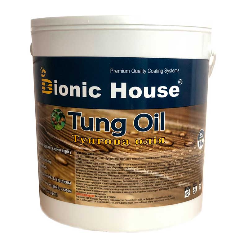 

Тунговое масло Tung Oil Bionic-House 2,5л Бесцветный