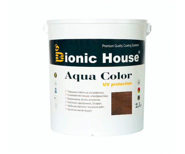 

Краска для дерева Bionic-House Aqua Color UV-protect 2,5л Венге