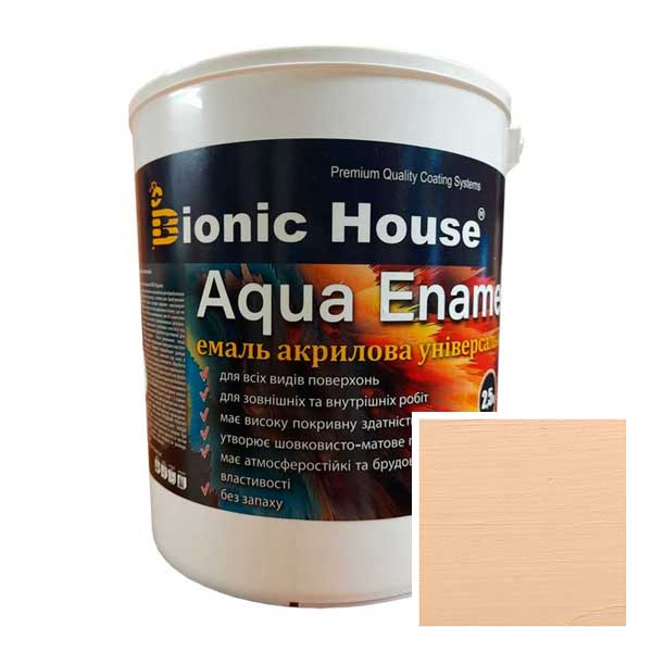 

Краска-эмаль для дерева Bionic-House Aqua Enamel 2,5л Бейлис