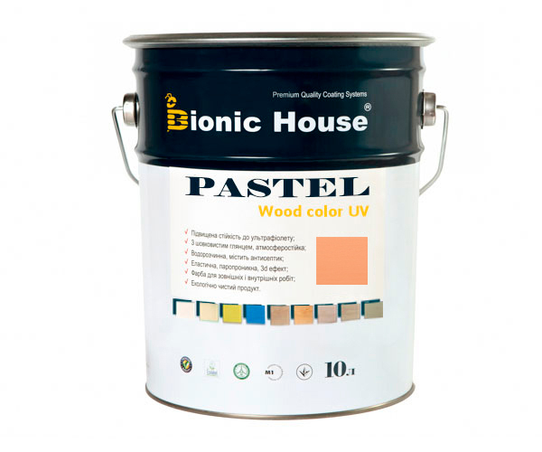 

Краска для дерева PASTEL Wood Color Bionic-House 10л Коралл Р206