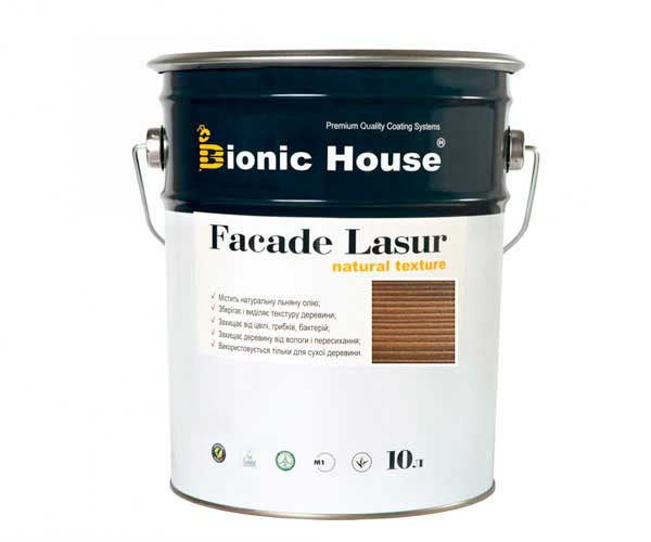 

Краска для дерева FACADE LASUR Bionic-House 10л Кедр