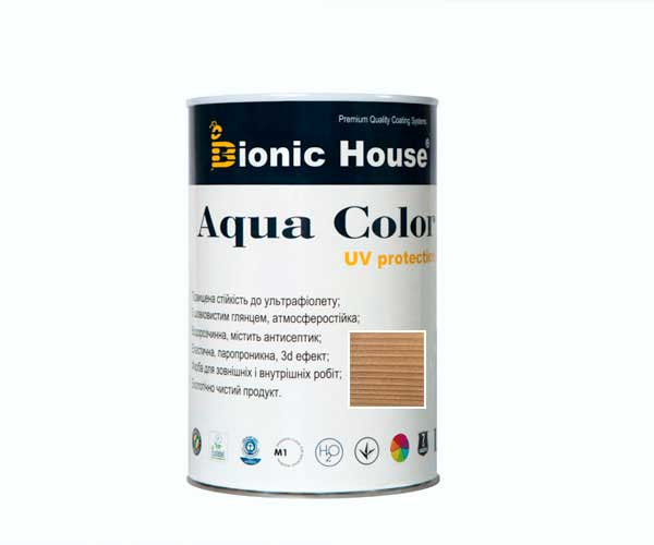 

Краска для дерева Bionic-House Aqua Color UV-protect 0,8л Клен