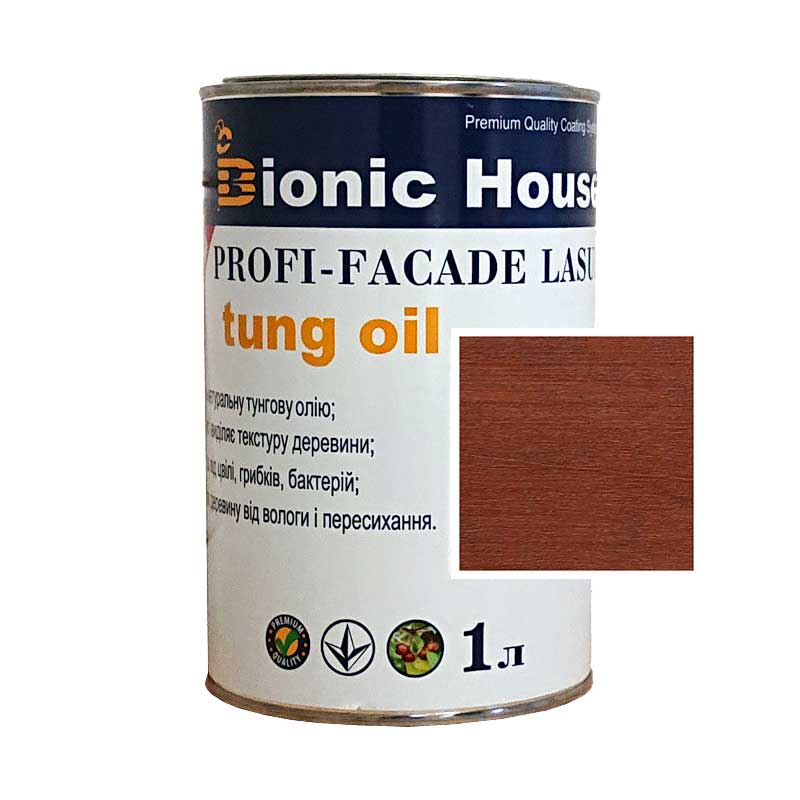 

Краска для дерева PROFI-FACADE LASUR tung oil 1л Марсала