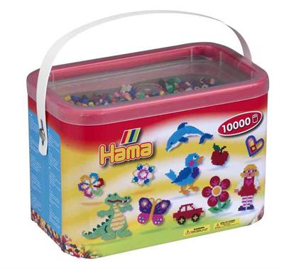 

Мозаика HAMA Набор цветных бусин Hama 10 000 шт 22 цвета Midi 5+