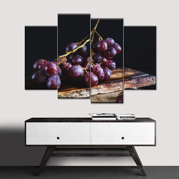 

Модульная картина из четырех частей Веточка винограда 129x90 см