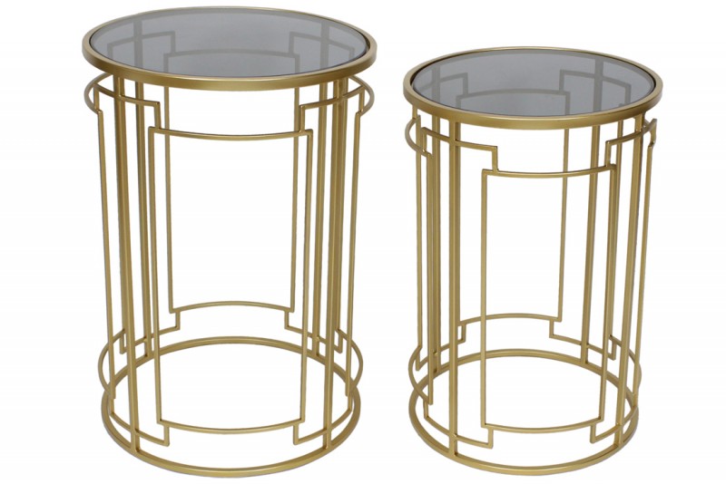 

Журнальный столик Набор столиков металлических Bon Mute TY1-237, 2 шт, цвет - золото