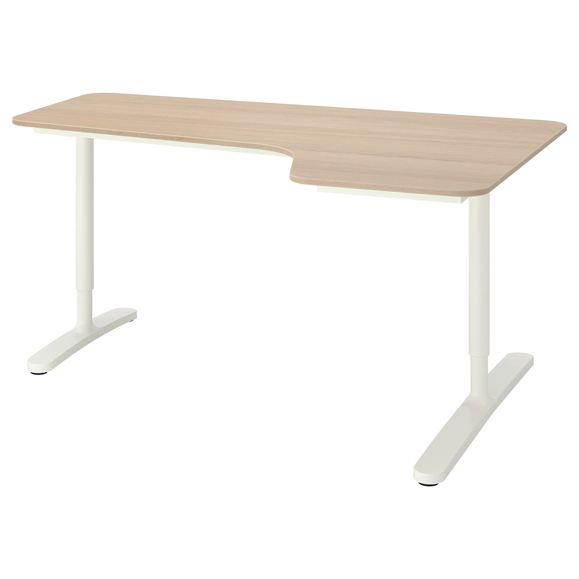 

Стол письменный угловой IKEA BEKANT 160x110 см светло-коричневый, белый 192.846.59