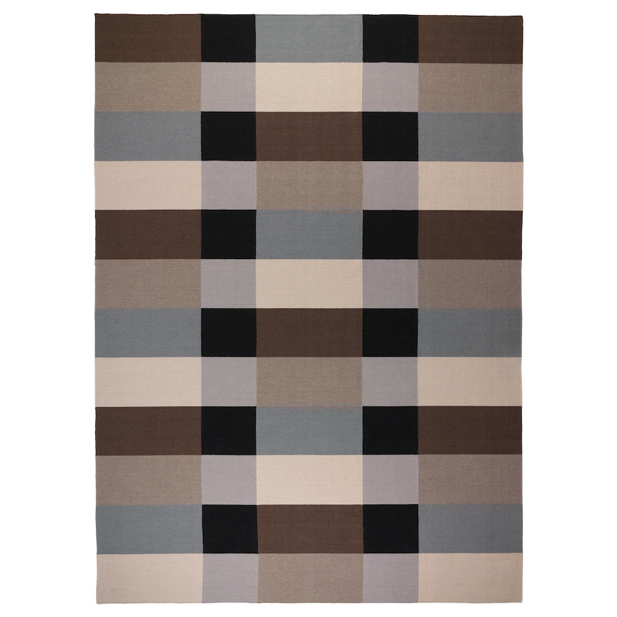 

Ковер IKEA STOCKHOLM безворсовый, в клетку коричневый, 250x350 см 602.290.33