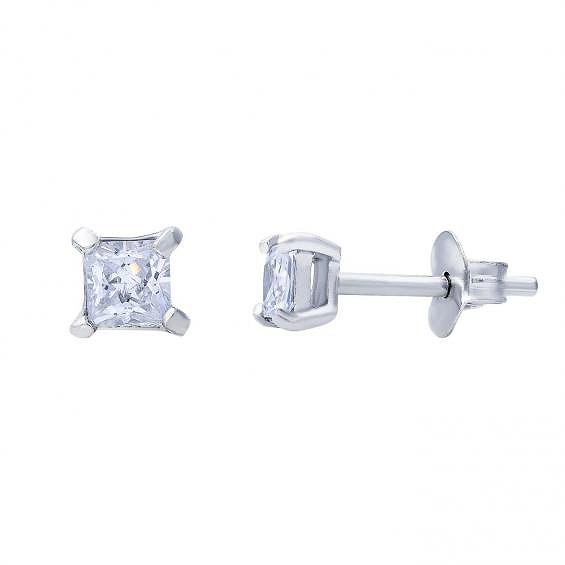 

Серьги из серебра с куб. циркониями 296574