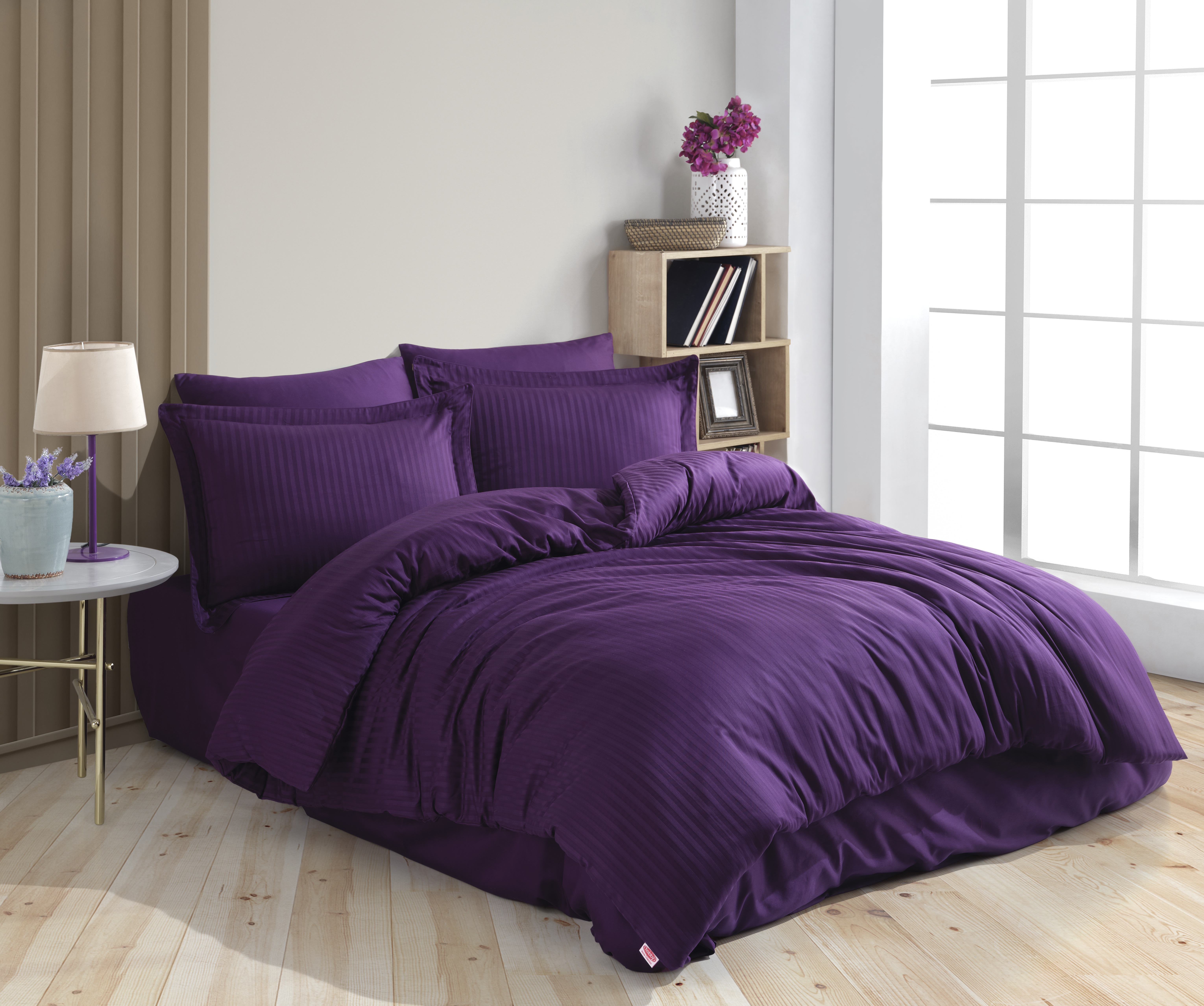 

Комплект постельного белья Hobby Exclusive Sateen Diamond Cizgili 200х220 см Фиолетовый