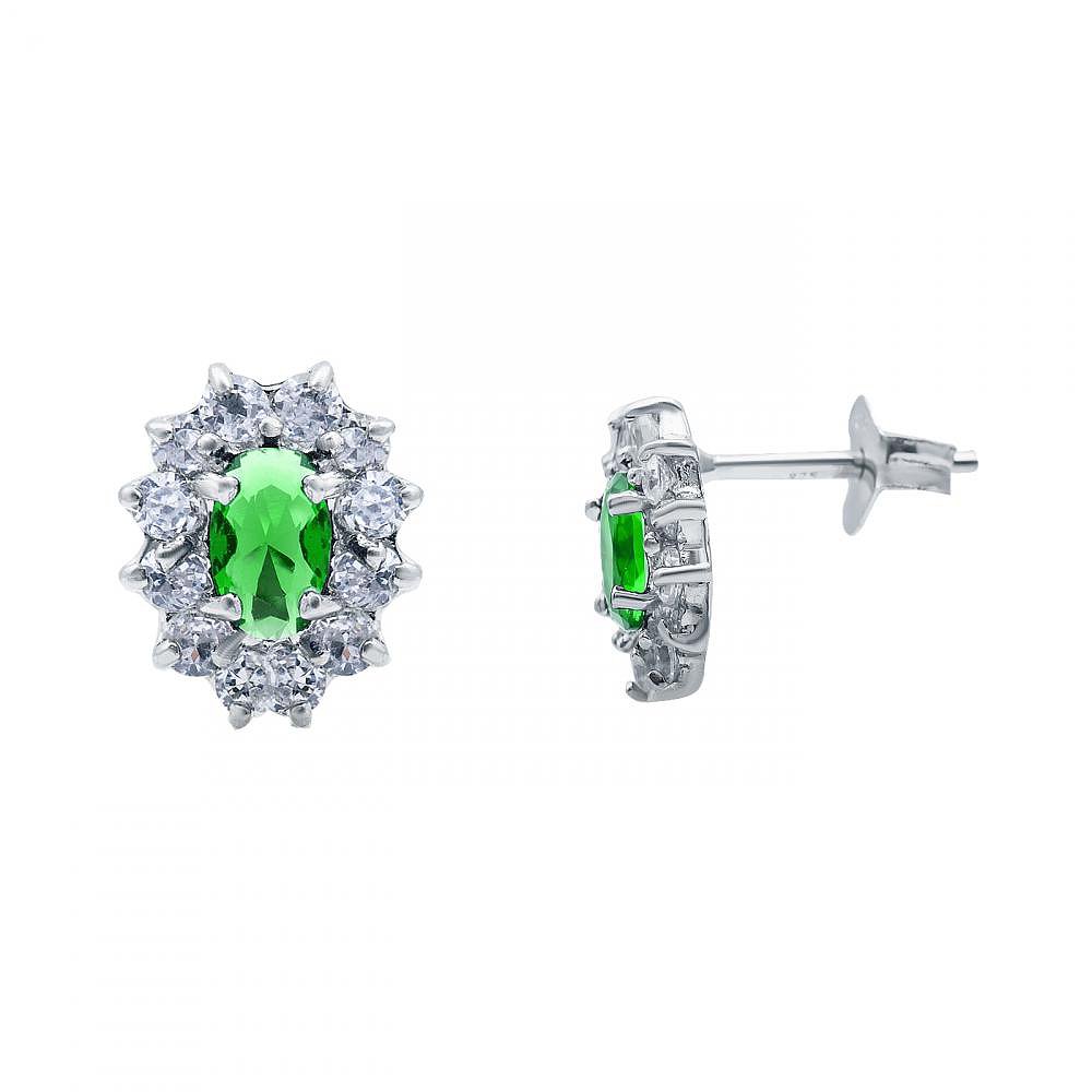 

Серьги из серебра с куб. циркониями 144259