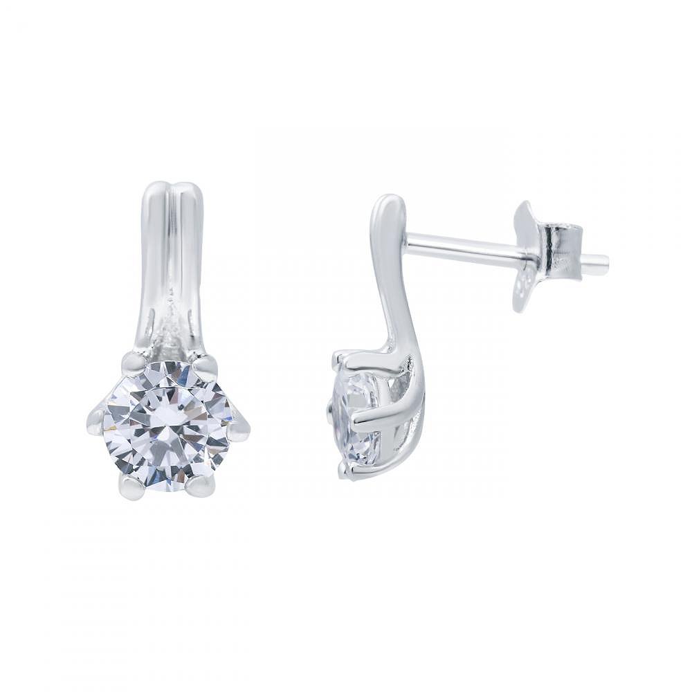 

Серьги из серебра с куб. циркониями 143785