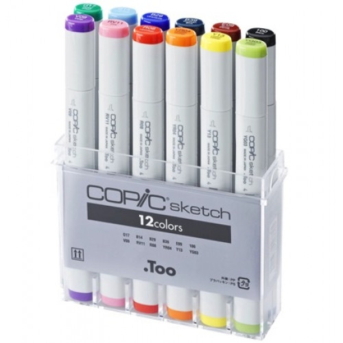 

Набор двусторонних скетч маркеров Copic - Sketch Set (12 шт) Маркеры для рисования
