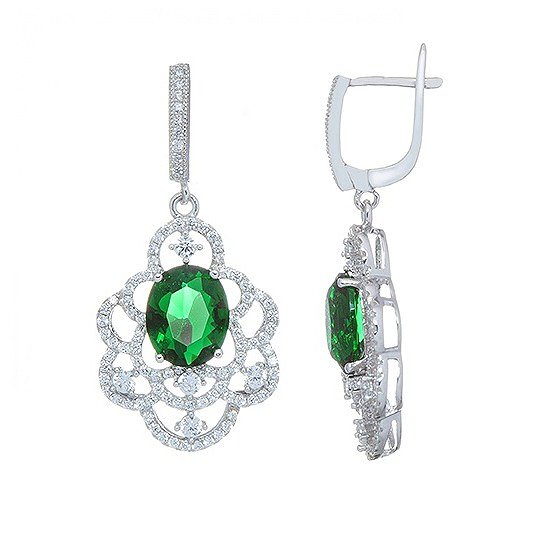 

Серьги из серебра с куб. циркониями 147606