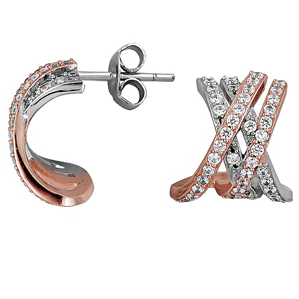 

Серьги из серебра с куб. циркониями 073514