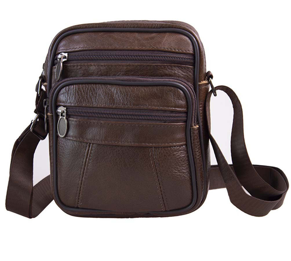 

Мужская кожаная сумка R010-22222 DARK BROWN коричневая