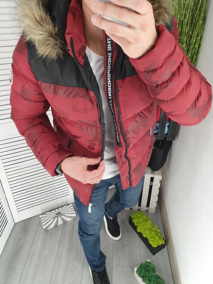 

Куртка с опушкой на капюшоне North river  Красная З-265, Куртка с опушкой на капюшоне North river S Красная З-265