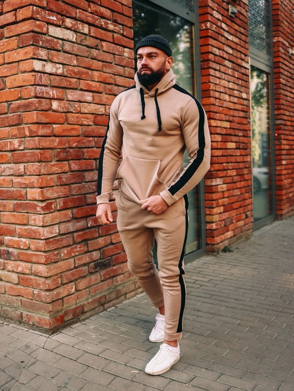 

Спортивный костюм с капюшоном Top Clothes S Бежевый К-306-5