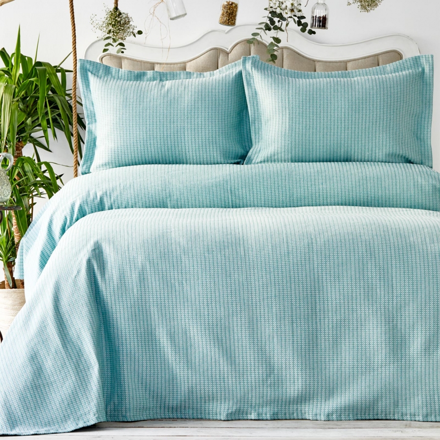 

Покрывало с наволочками Karaca Home Cally yesil зеленый 230*240 евро (svt-2000022268196)