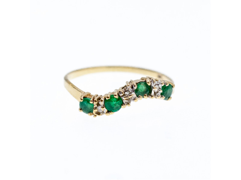 

Золотое кольцо с Изумрудом и Бриллиантами Натуральный Sky Jewelry 001895
