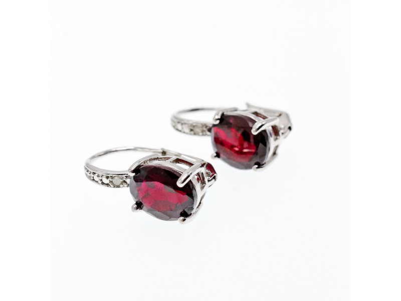 

Серебряные серьги с альмандином Роза Натуральный Sky Jewelry 003116