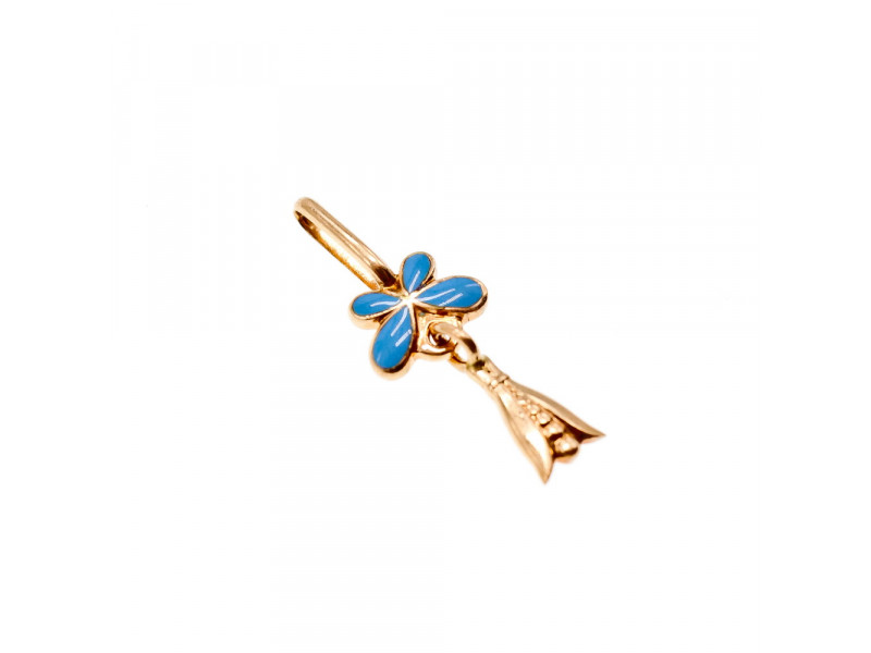 

Золотой кулон с голубой Эмалью 583 проба Sky Jewelry 001922