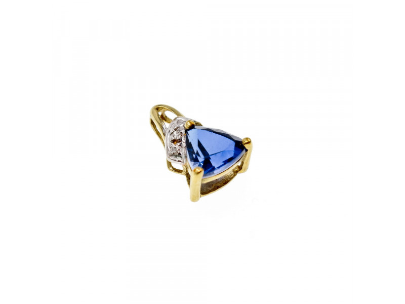 

Золотой кулон с Топазом *Лондон* и Бриллиантом Натуральный Sky Jewelry 001650