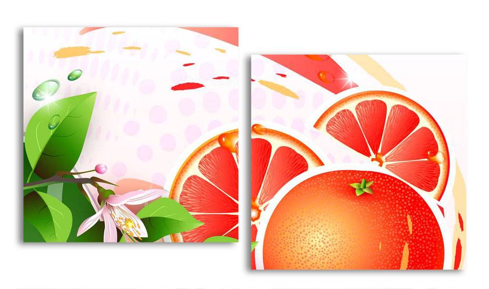 

Модульная картина LaPrint Цитрусовые 130х70 см