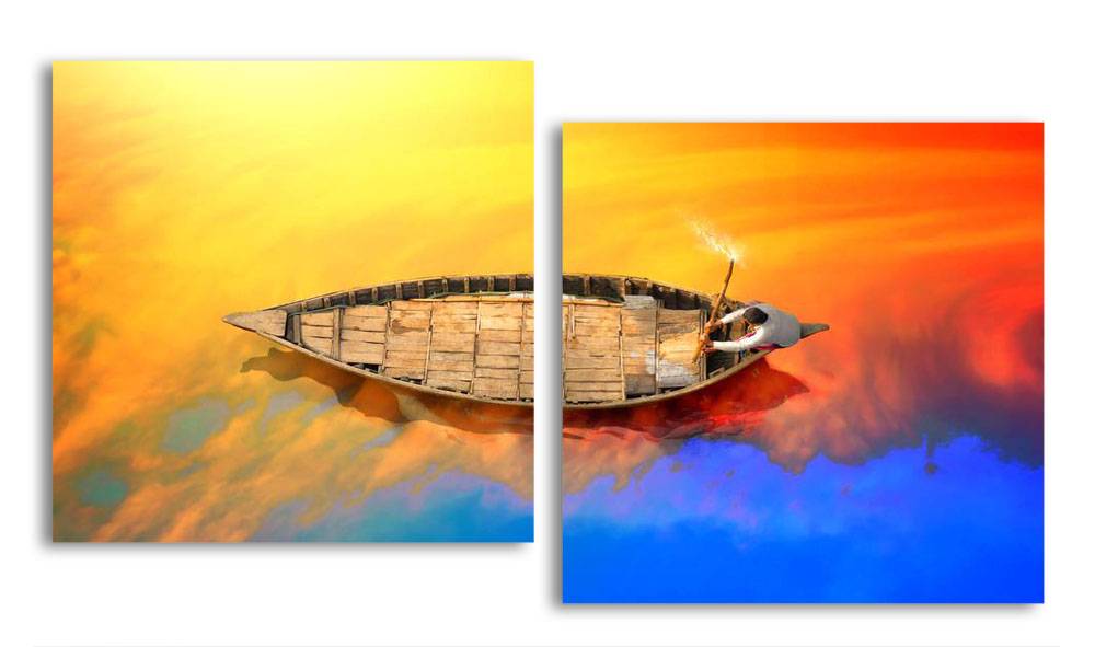 

Модульная картина LaPrint Лодка 100х54 см
