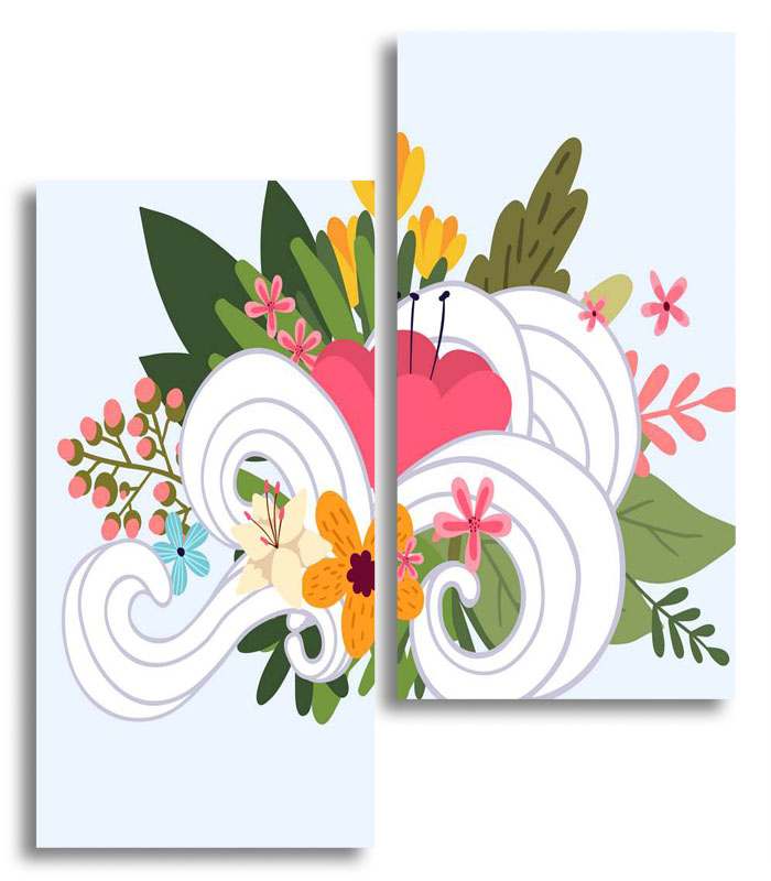 

Модульная картина LaPrint Цветы 100х116 см