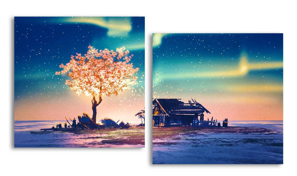 

Модульная картина LaPrint Полярное сияние 130х70 см