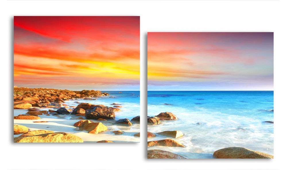 

Модульная картина LaPrint Закат на море 130х70 см