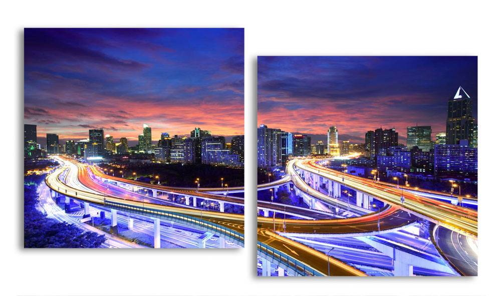 

Модульная картина LaPrint Мегаполис 130х70 см