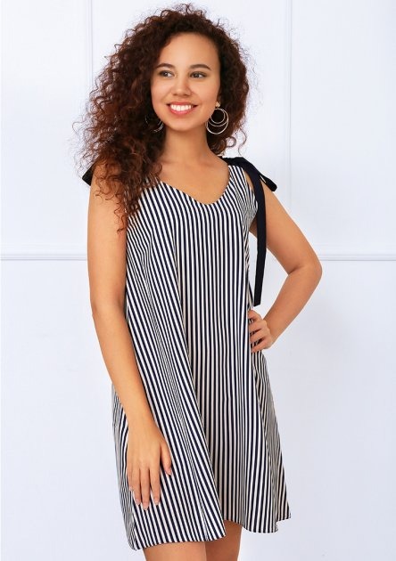 

Fashions • Летний сарафан в полоску Elada Fashions 46-48 темно-синий (972-фг)