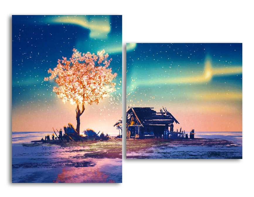 

Модульная картина LaPrint Полярная ночь 130х94 см