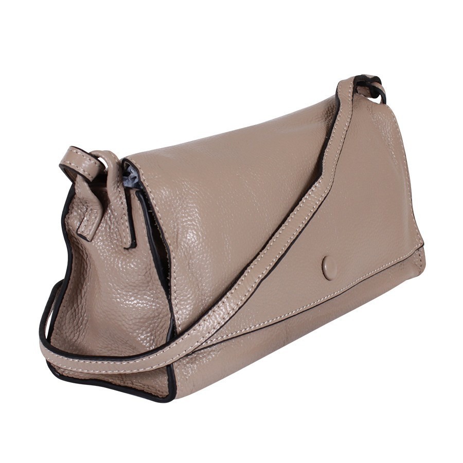

Сумка кожаная de esse Кофе с молоком на длинном ремешке L29568-22