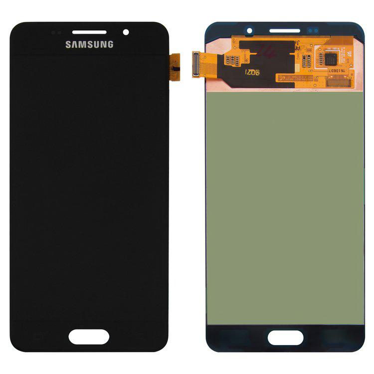 

Дисплей для Samsung A710 Galaxy A7 (2016), чорний, із сенсорним екраном, оригінал (переклеєне скло)
