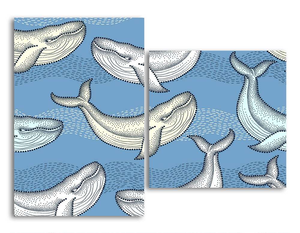 

Модульная картина LaPrint Киты 100х73 см