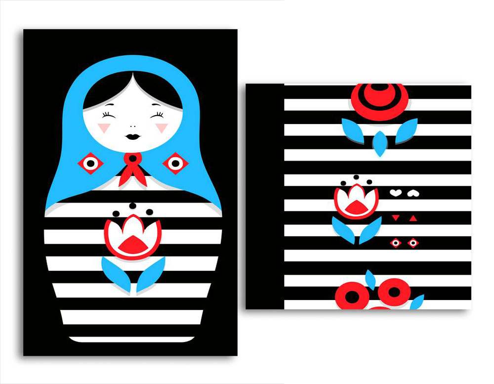 

Модульная картина LaPrint Матрешка 100х73 см