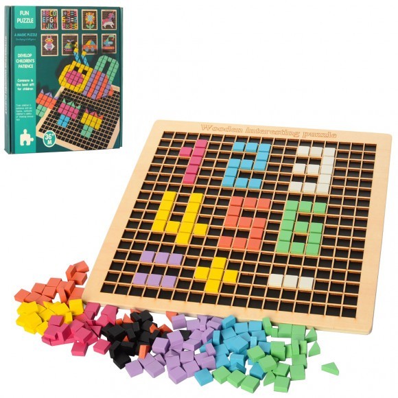 

Развивающий деревянный набор для творчества Мозаика для деток 30x30 см RL MD 2462