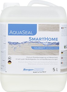 

Лак паркетный Berger AquaSeal SmartHome однокомпонентный п/мат на водной основе 5 л