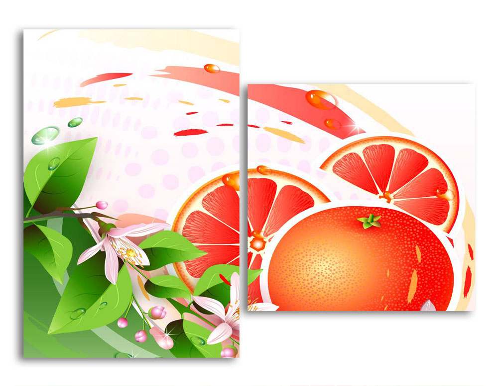 

Модульная картина LaPrint Цитрусовые 100х73 см