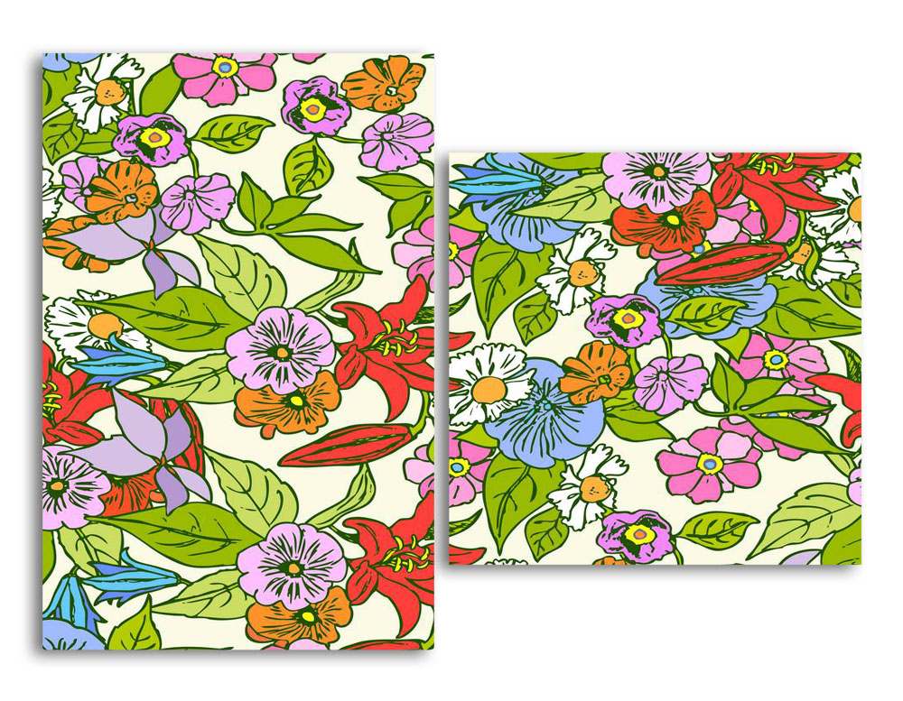 

Модульная картина LaPrint Полевые цветы 100х73 см