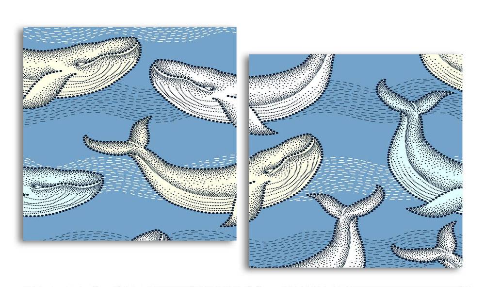 

Модульная картина LaPrint Киты 100х54 см