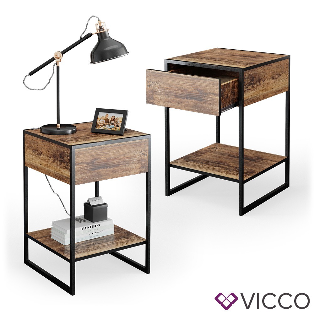 

Комплект тумбочек, лофт, 2шт. Vicco Fyrk