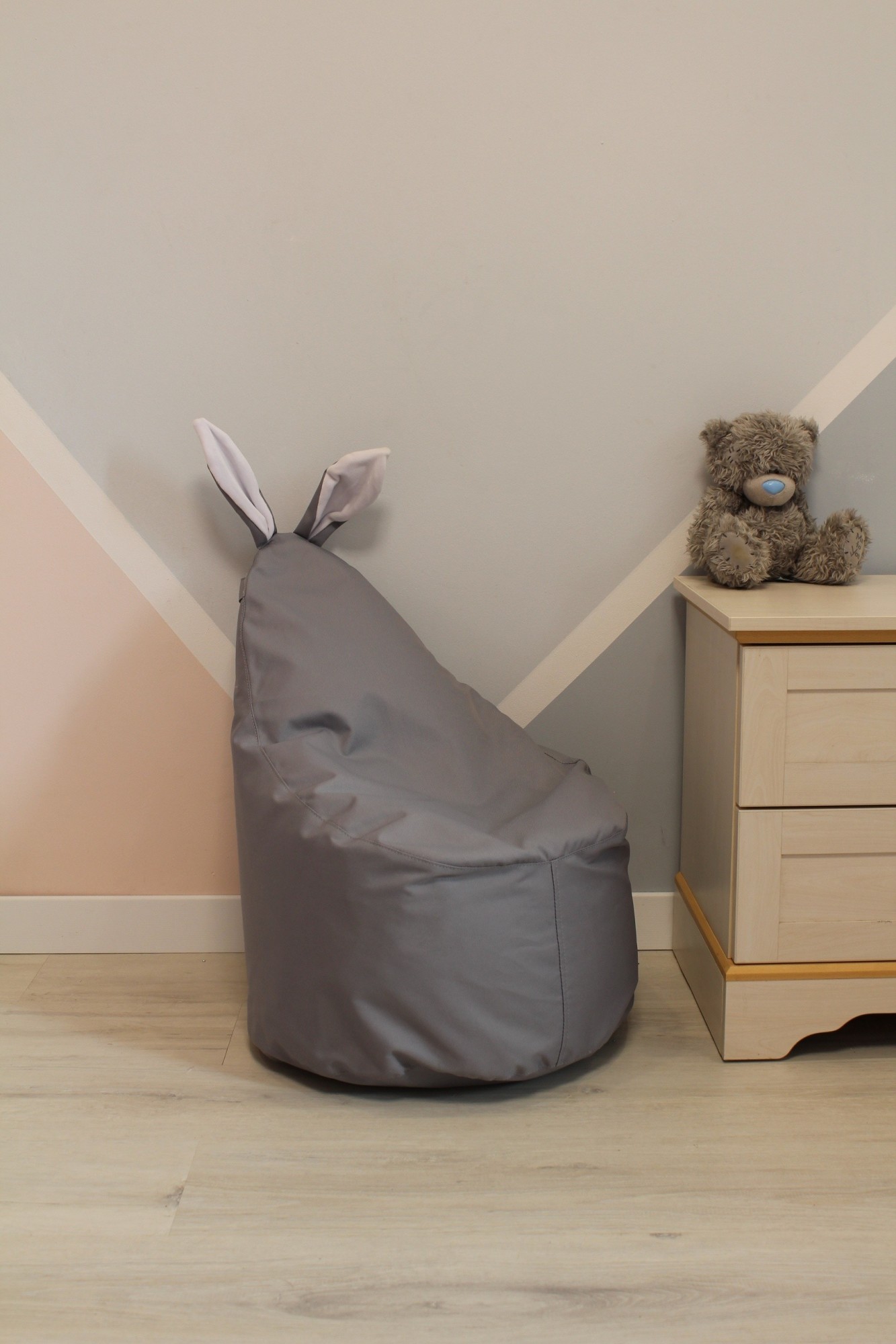 

Детское кресло-мешок Зайчик серое 80*55 Maikinbaby